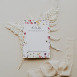 Classic Colourful Wild Wedding Bucket List Cards<br><div class="desc">These classic colourful wild wedding bucket list cards are the perfect activity for a modern wedding reception or bridal shower. The design features a yellow, purple, white wild flowers with foliage in a rose and green watercolor background. Change the wording to suit any life event. Bucket list sign is sold...</div>