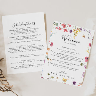 Classic Colourful Wild Wedding Welcome Letter