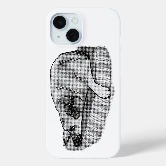 Classic Comfort, Relaxed Bed Dog Case-Mate iPhone Case (Back)