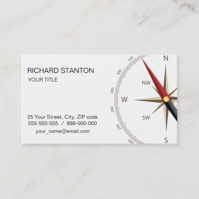 Classic compass business card (Front)
