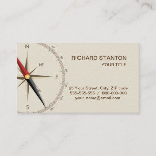 Classic compass business card