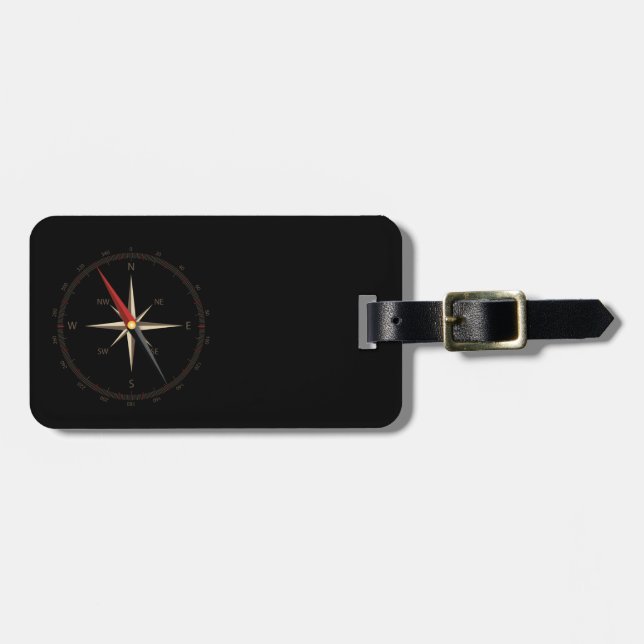 Classic compass luggage tag (Front Horizontal)