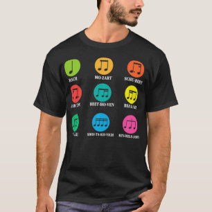 Classic Composers Classical Music Musical Notes T-Shirt