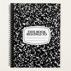 Classic Composition Notebook Style Planner 