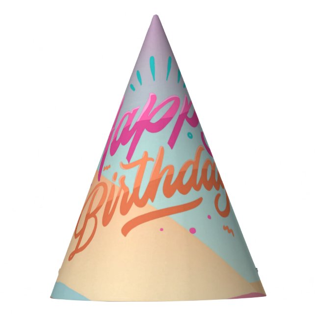 Classic Cone Birthday Party Hat (Front)