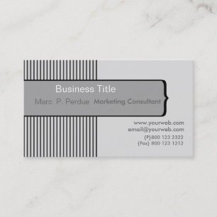 Classic Contemporary Modern PinStripe Minimalist Business Card