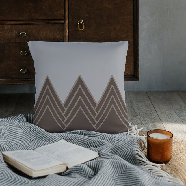 Classic Contemporary Zigzag Triangles Art Pattern Cushion (Creator Uploaded)