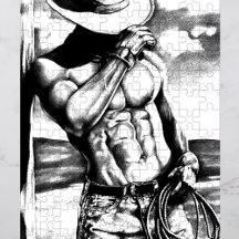 Classic Cool Hand-drawn Western Cowboy Art