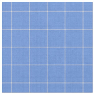 Classic Cornflower Blue Large Gingham Plaid Fabric