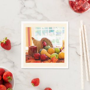 Classic Cornucopia Harvest Table Napkin