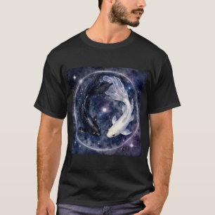 Classic Cosmic Koi Fish Yin Yang T-Shirt