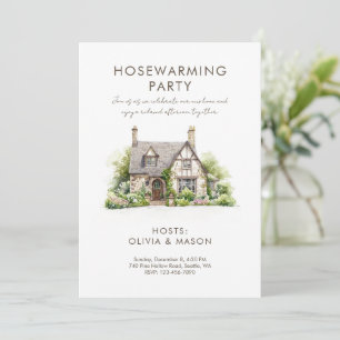 Classic Cottage core Housewarming Invitation