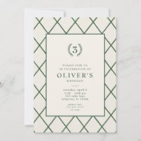 Classic Country Club Birthday Party Invitation