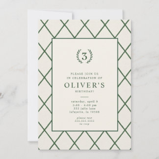 Classic Country Club Birthday Party Invitation