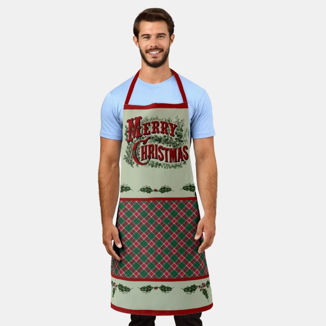Classic Country "Merry Christmas" Apron (Worn)