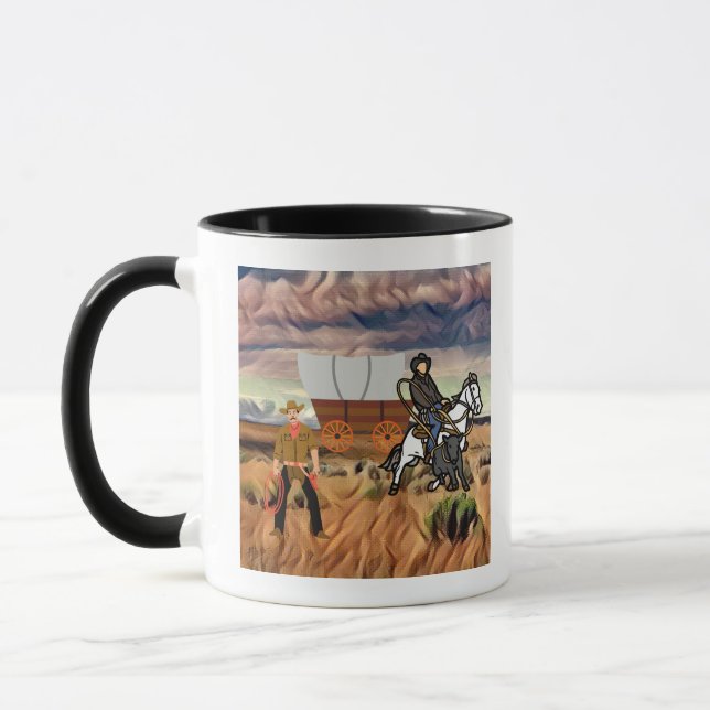 Classic cowboys western coffee mug (Left)