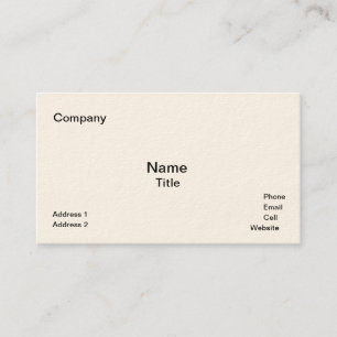 Classic Cream-Coloured Business Cards Template