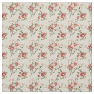 Classic Crimson Blossoms with Vintage Grace Fabric