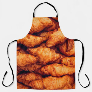 Classic croissants, top view apron