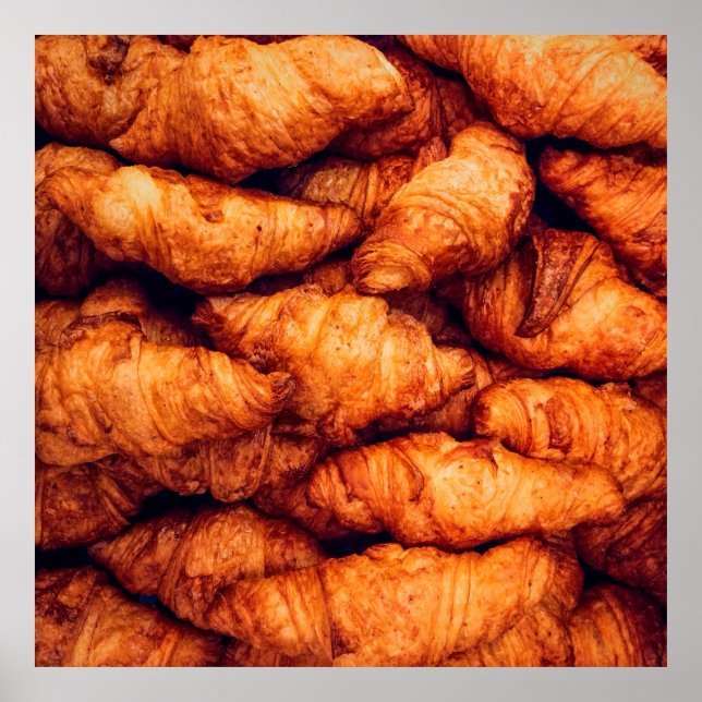 Classic croissants, top view poster (Front)