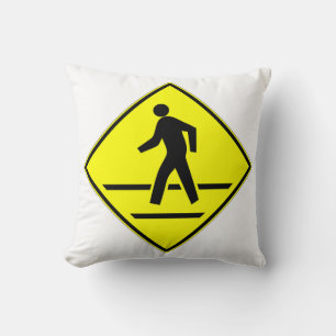 Classic Cross Walk Sign Cushion