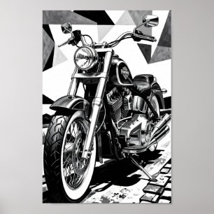 Classic Cruiser Spirit Monochrome Poster