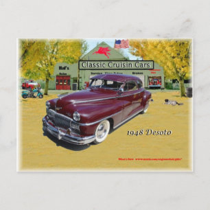 Classic Cruisin Cars 1948 Desoto Postcard