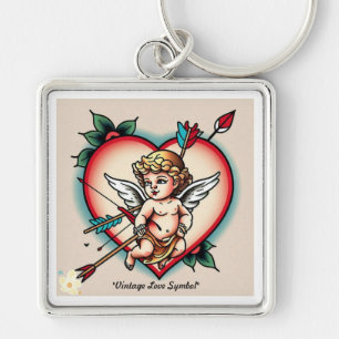 Classic Cupid Bow Tattoo Key Ring