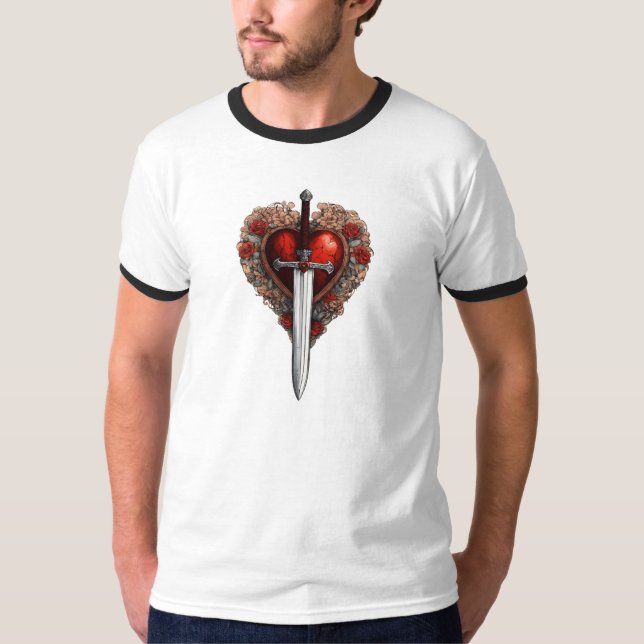 Classic Cupid Heart Tattoo Tee (Front)