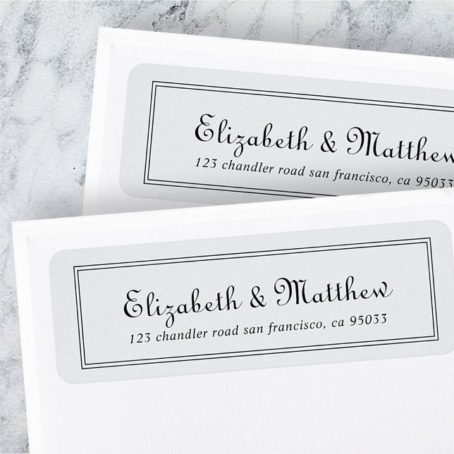 Classic Cursive Script Wedding Return Address (Creator Uploaded)