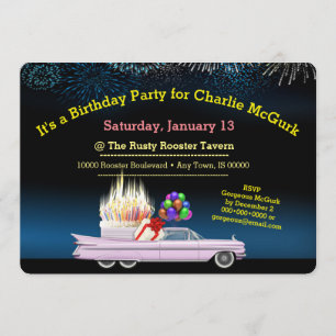 Classic Custom Birthday Party Invitation