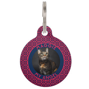 Classic Custom Cat Owner Gift Square Pet Tag