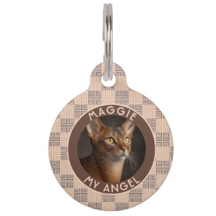 Classic Custom Dog Owner Gift Tribal Motif Pet Tag
