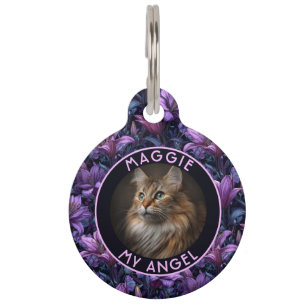 Classic Custom Fur Parent Gift Lilies Pet Tag