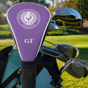 Classic Custom Monogram Golf Head Cover Purple
