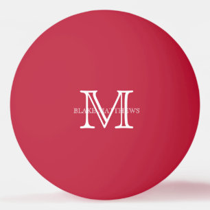 Classic Custom Monogram & Name Ping Pong Ball