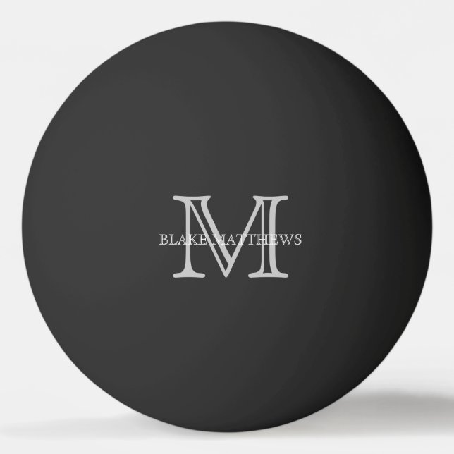 Classic Custom Monogram & Name Ping Pong Ball (Front)