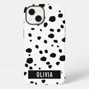 Classic Custom Name Dalmatian Animal Print Pattern iPhone 13 Case