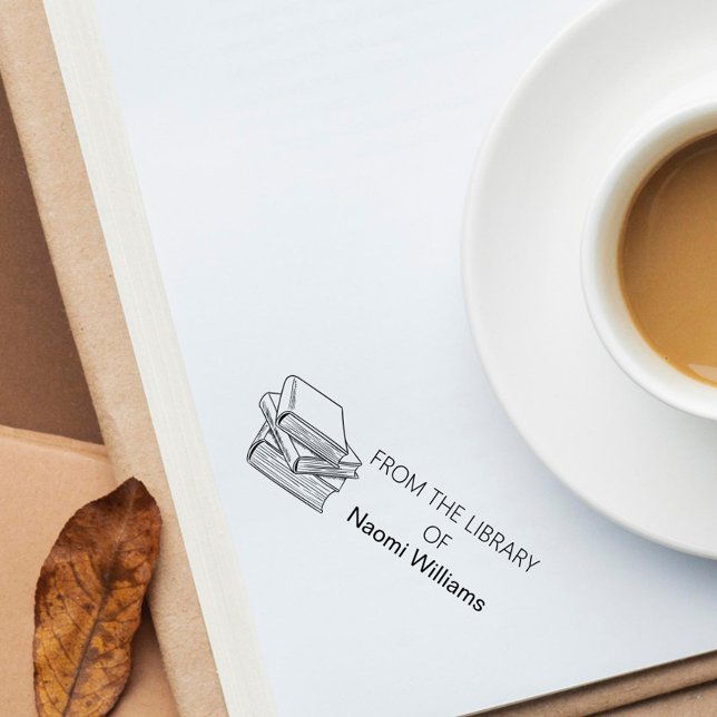 Classic Custom Name From The Library Of Self-inking Stamp (Creator Uploaded)