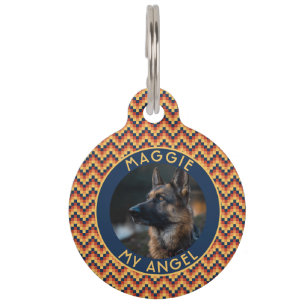 Classic Custom Pet Appreciation Gift Chevron Geome Tag