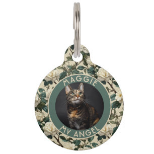 Classic Custom Pet Lover Gift Gerdenias Floral Tag