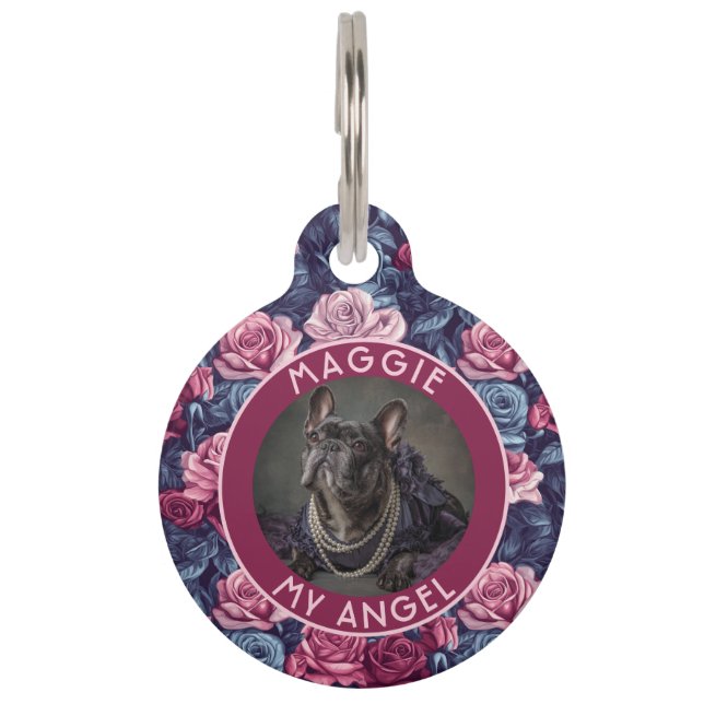 Classic Custom Pet Owner Gift Idea Rose Tag (Front)