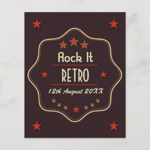 Classic Custom Text Retro Label Flyer