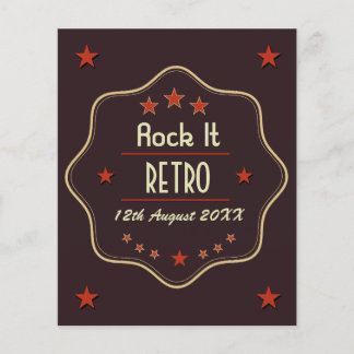 Classic Custom Text Retro Label Flyer