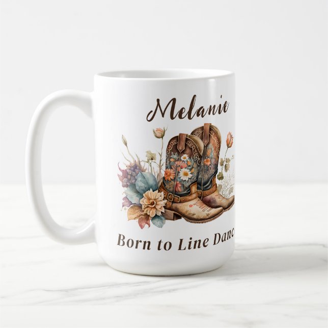 Classic Customisable Born to Line Dance Mug (Left)