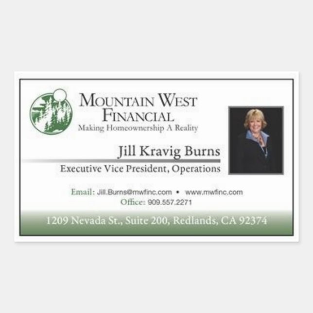 Classic Customisable Business Card Label (Front)