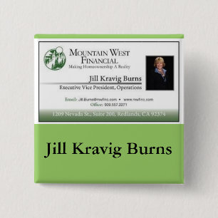 Classic Customisable Business Card Name Tag Pin