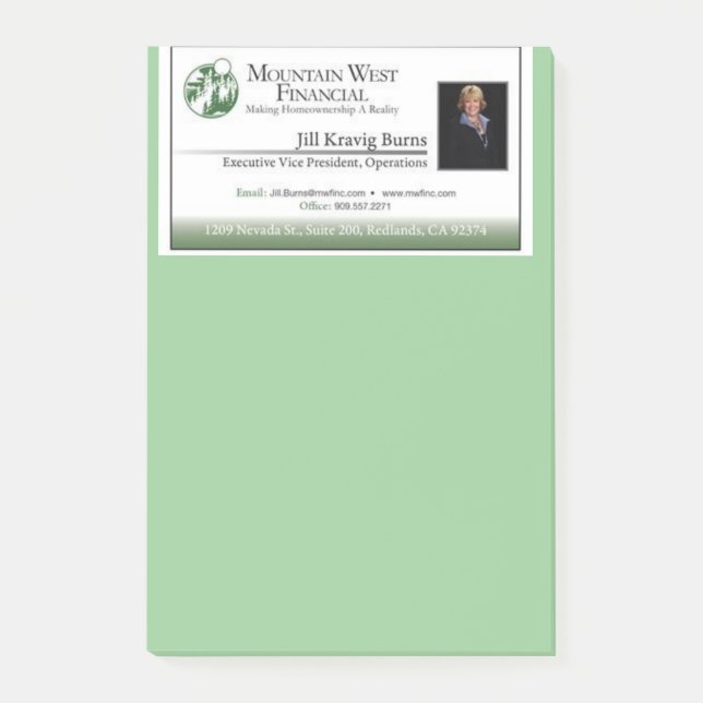 Classic Customisable Business Card Sticky Notes (Front)