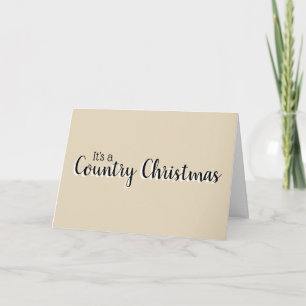 Classic Customisable Country Christmas Beige Holiday Card