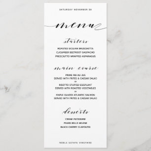 Classic Customizable Dinner Menu